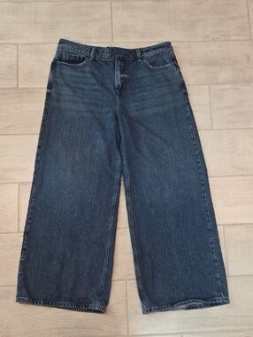 Lucky Brand Palazzo Wide Leg Women's Size 14 Denim Clasp Closure Soft